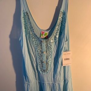 Free People Shine on Cinch Waist Tunic in Bluebird
